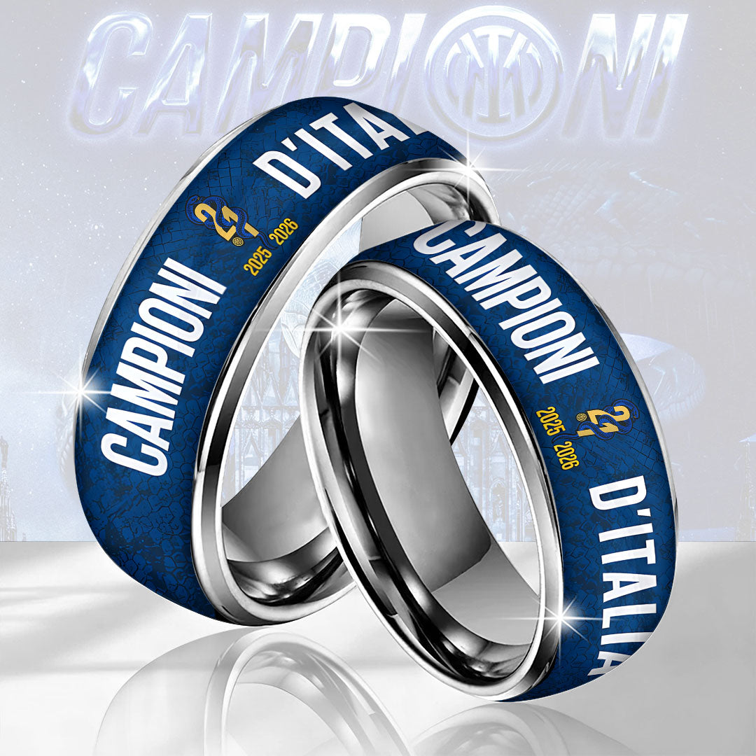 Inter Milan Campioni D'Italia 25/26 Custom Alloy Ring – TANTN22656