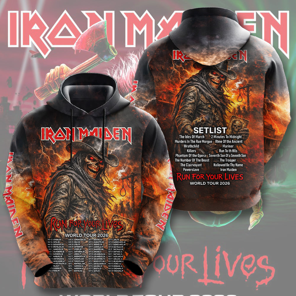 Iron Maiden 2026 World Tour 3D Apparel – TMTHU4590