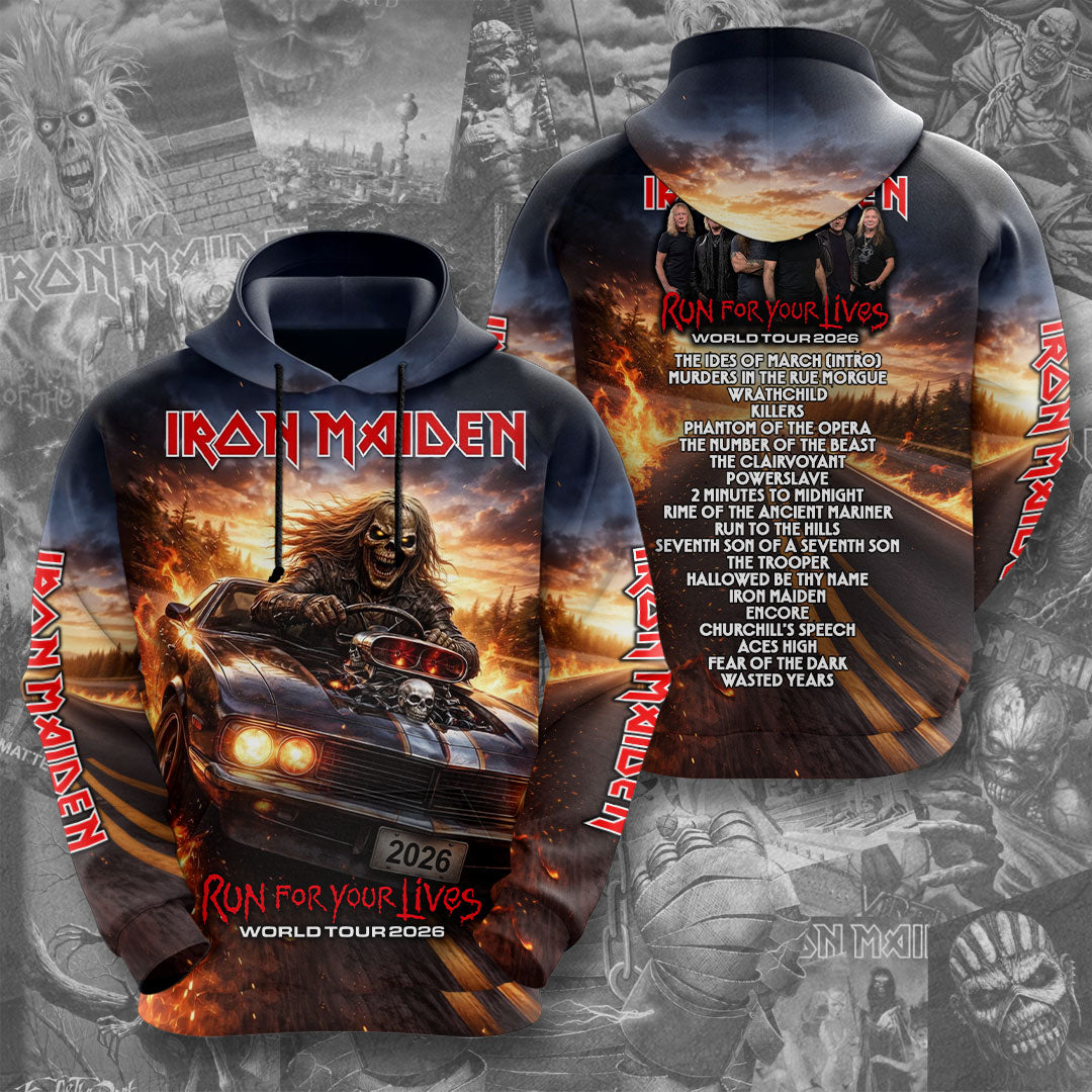 Iron Maiden 2026 World Tour 3D Apparel – TMTHU5487