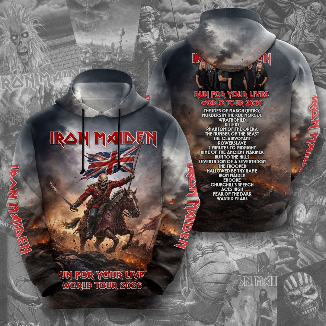 Iron Maiden 2026 World Tour 3D Apparel – TMTHU5630