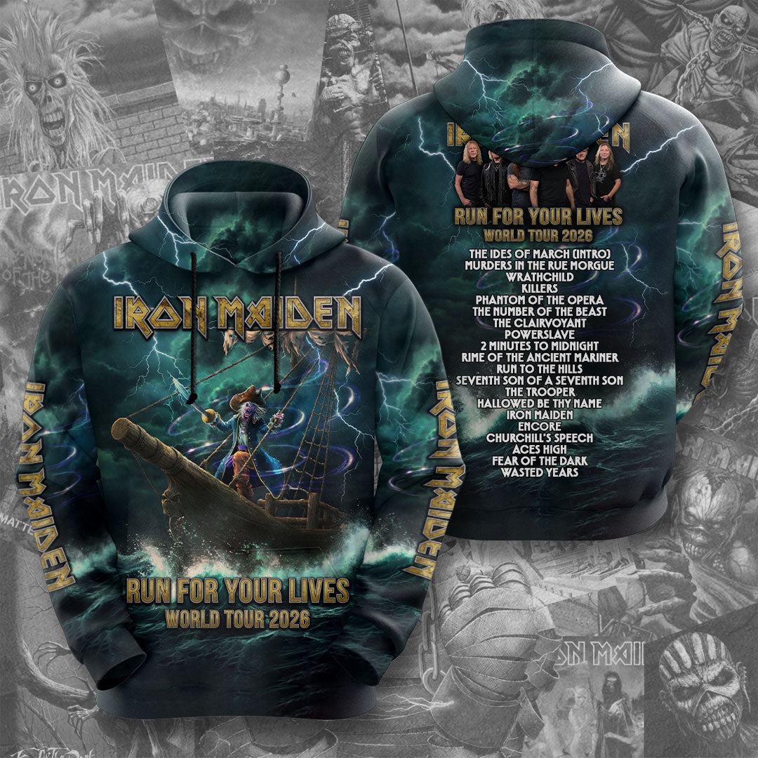 Iron Maiden 2026 World Tour 3D Apparel – TMTHU6008