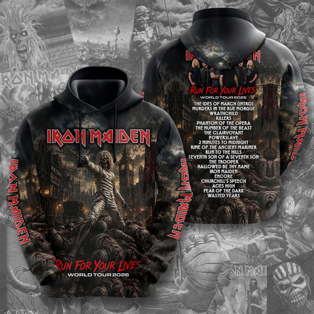 Iron Maiden 2026 World Tour 3D Apparel – TMTHU6088