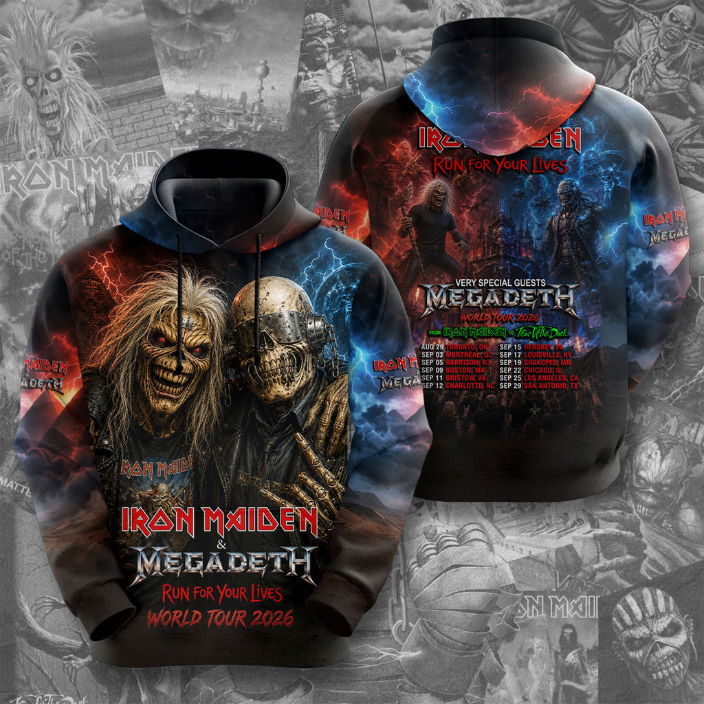 Iron Maiden 2026 World Tour 3D Apparel – TMTHU6739