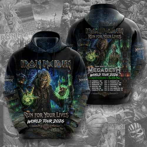 Iron Maiden 2026 World Tour 3D Apparel – TMTHU7117