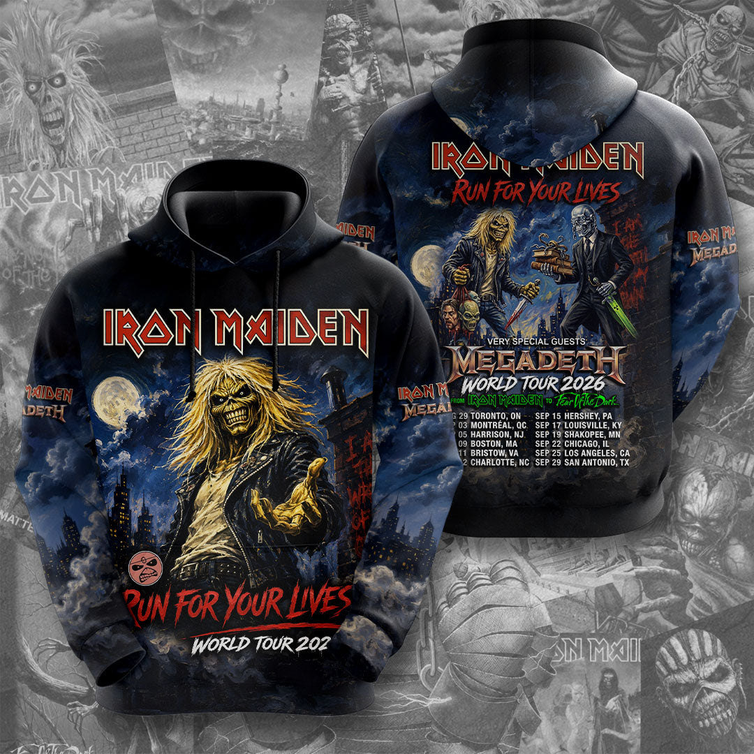 Iron Maiden 2026 World Tour 3D Apparel – TMTHU7134