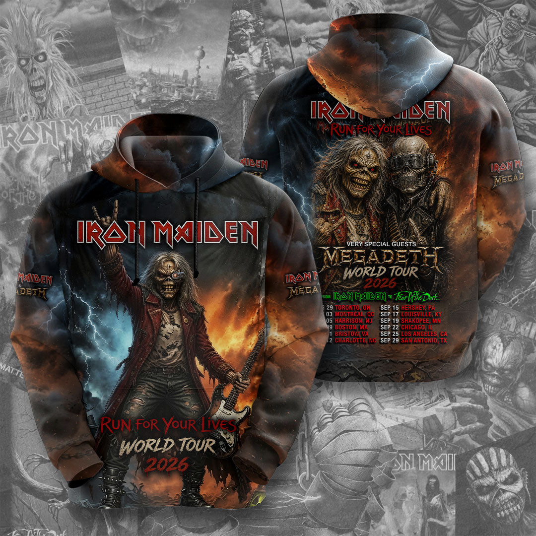 Iron Maiden 2026 World Tour 3D Apparel – TMTHU7272