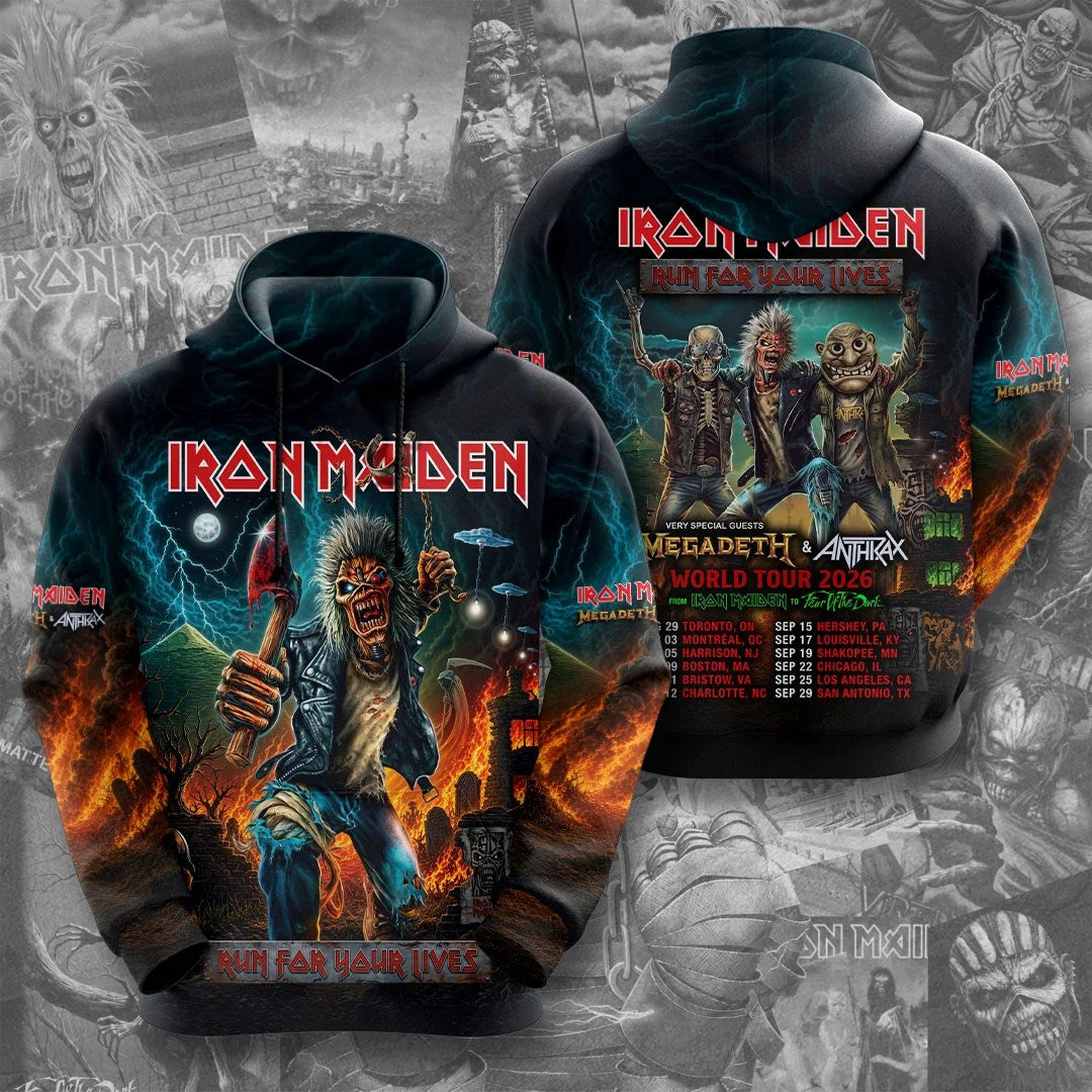 Iron Maiden 2026 World Tour 3D Apparel – TMTHU9099