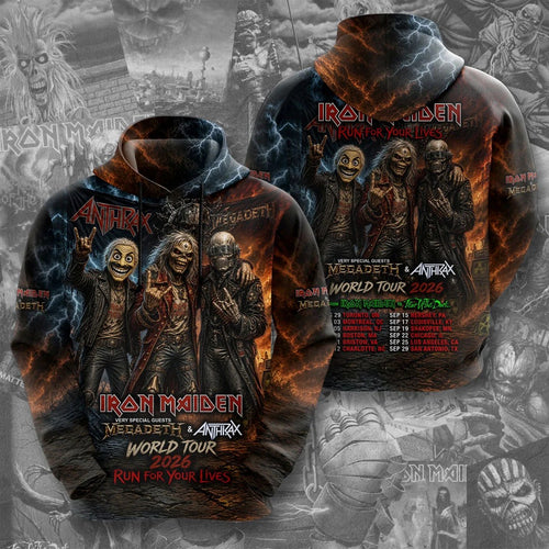 Iron Maiden 2026 World Tour 3D Apparel – TMTHU9553