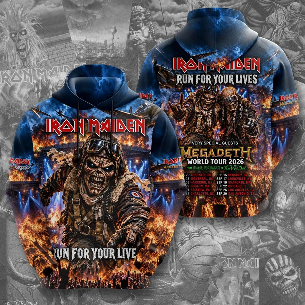 Iron Maiden 2026 World Tour 3D Apparel – TMTHU9526