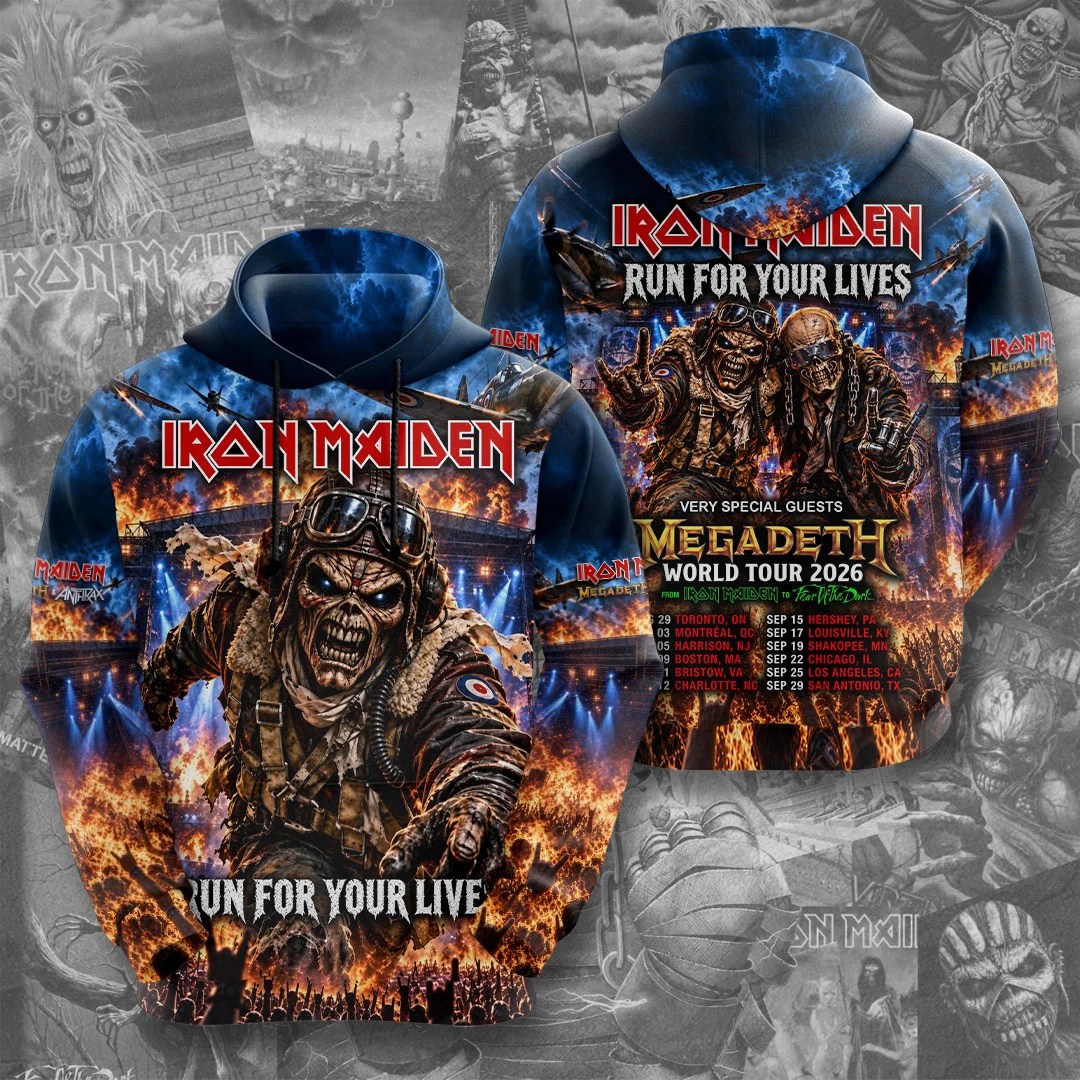 Iron Maiden 2026 World Tour 3D Apparel – TMTHU9526