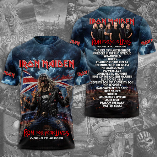 Iron Maiden 2026 World Tour 3D Apparel – TMTHU6007