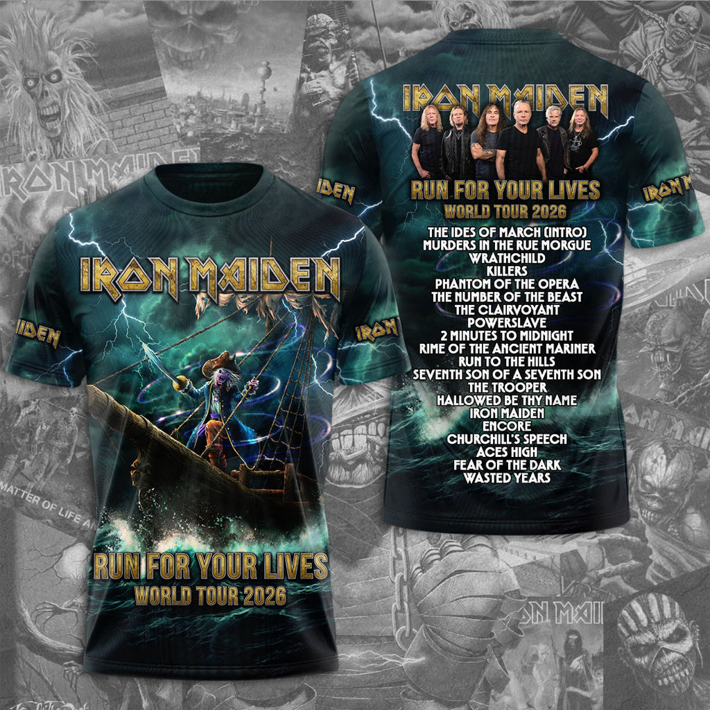 Iron Maiden 2026 World Tour 3D Apparel – TMTHU6008
