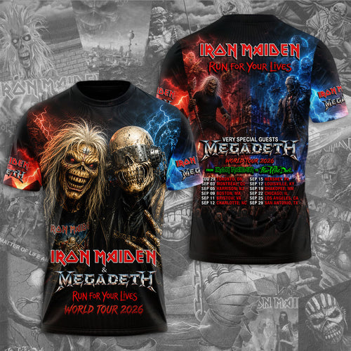 Iron Maiden 2026 World Tour 3D Apparel – TMTHU6739