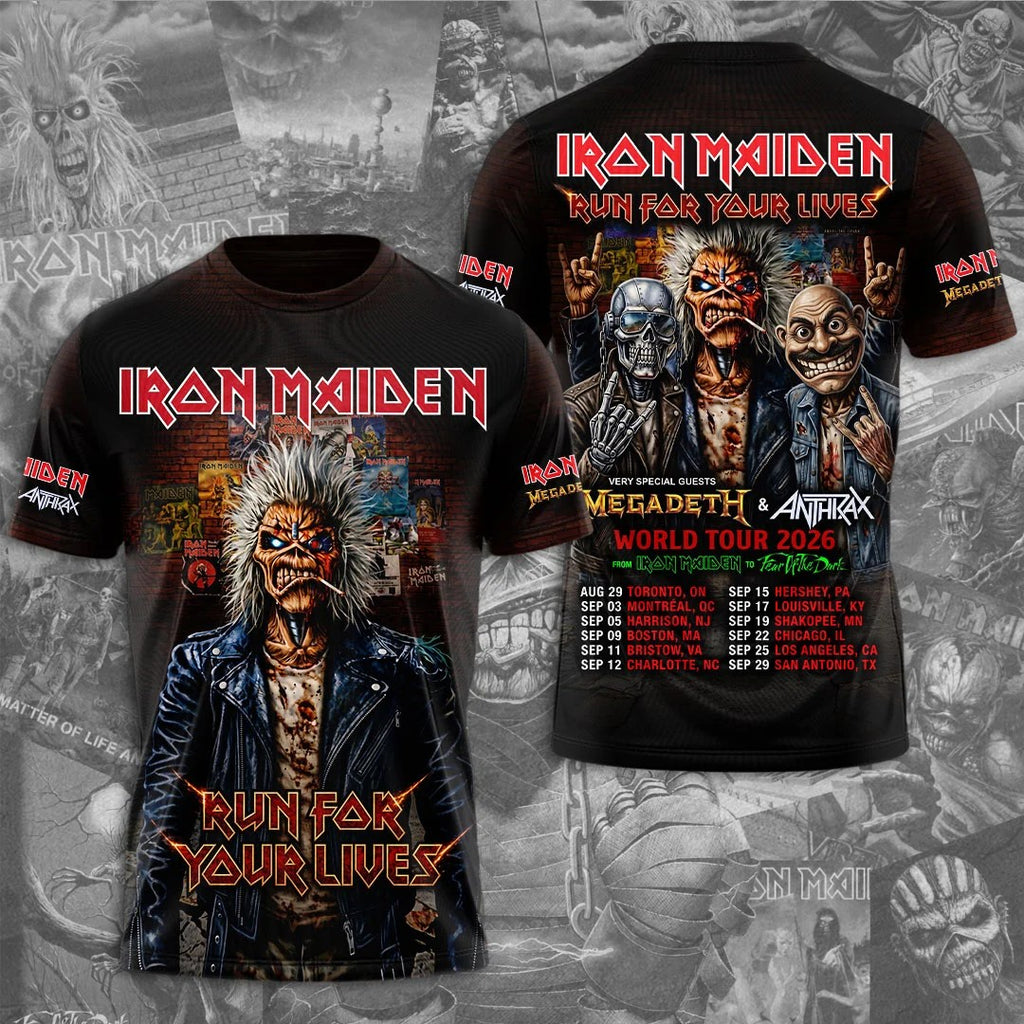 Iron Maiden 2026 World Tour 3D Apparel – TMTHU9098