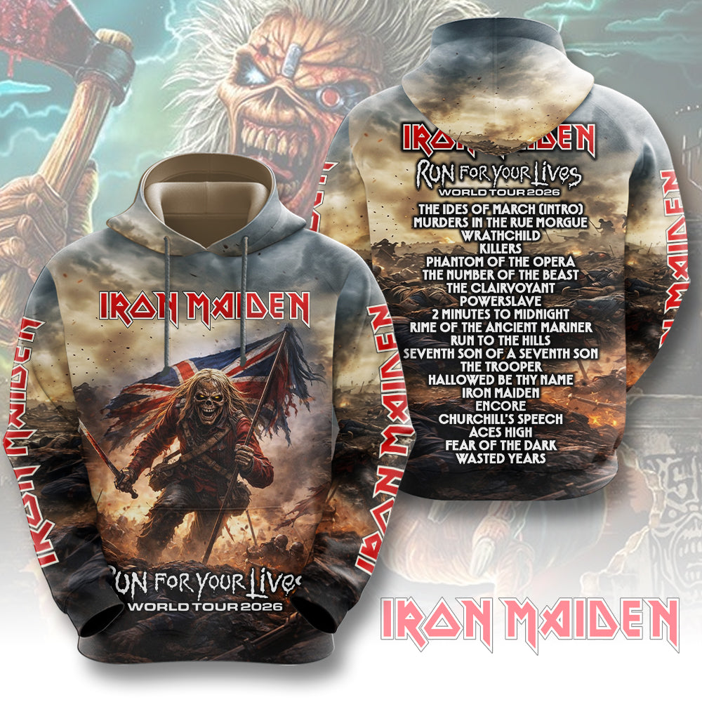 Iron Maiden 2026 World Tour 3D Apparel – TMTHU4813