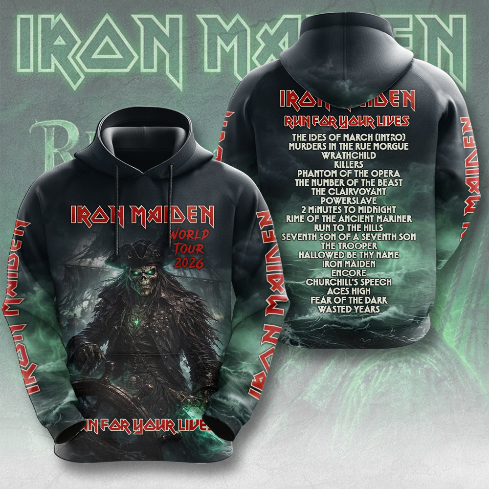 Iron Maiden 2026 World Tour 3D Apparel – TMTHU7148