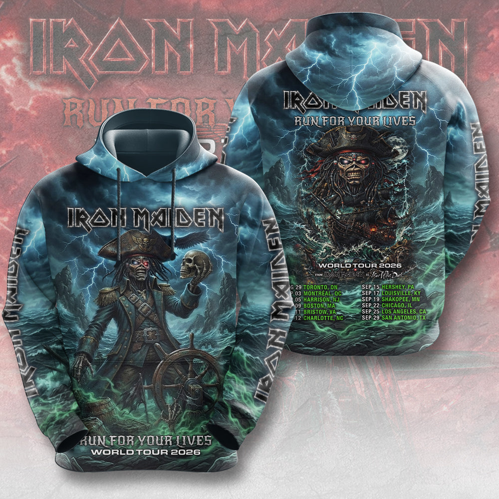 Iron Maiden 2026 World Tour 3D Apparel – TMTHU7455