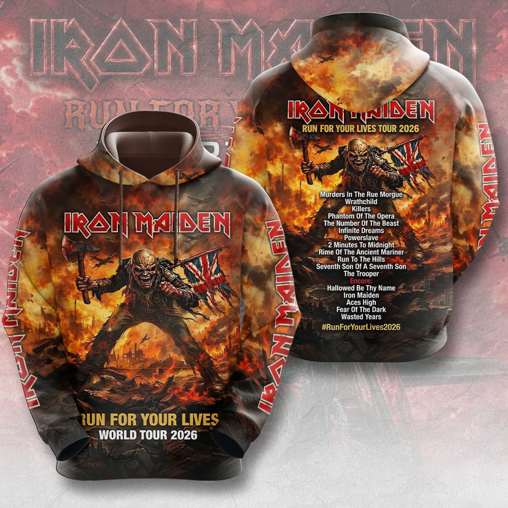 Iron Maiden 2026 World Tour 3D Apparel – TMTHU7511