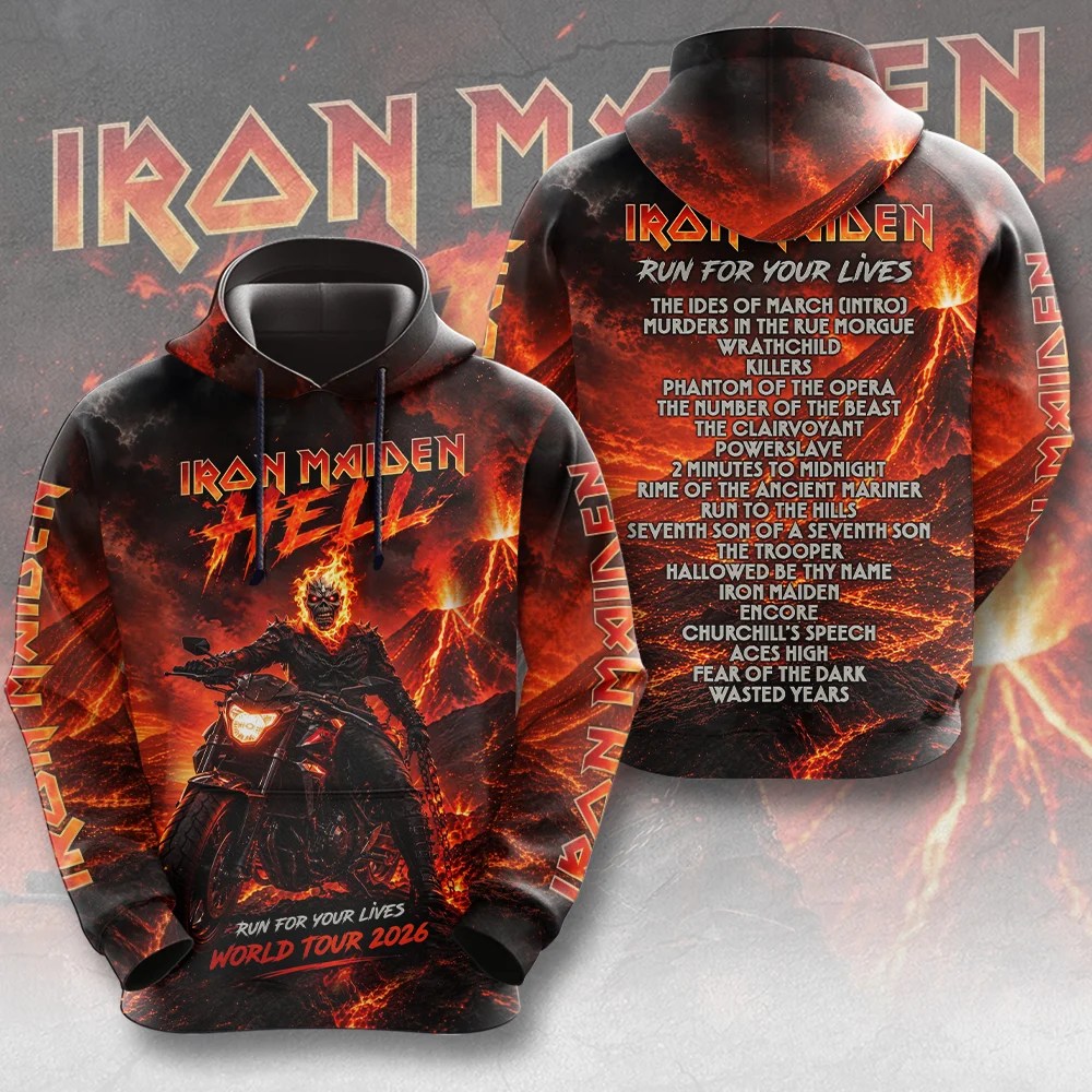 Iron Maiden 2026 World Tour 3D Apparel – TMTHU9400
