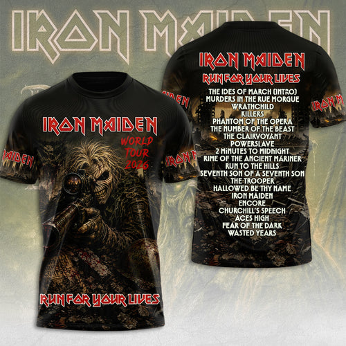 Iron Maiden 2026 World Tour 3D Apparel – TMTHU7027