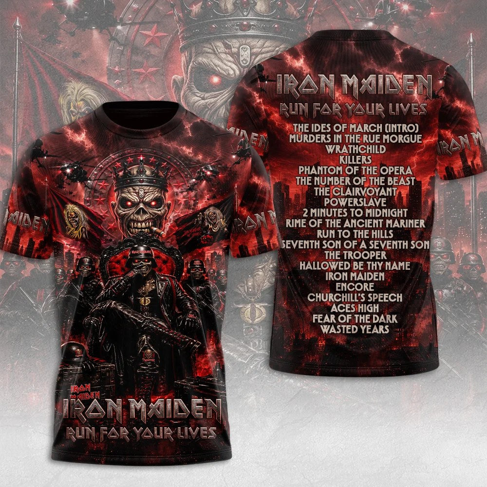 Iron Maiden 2026 World Tour 3D Apparel – TMTHU8821