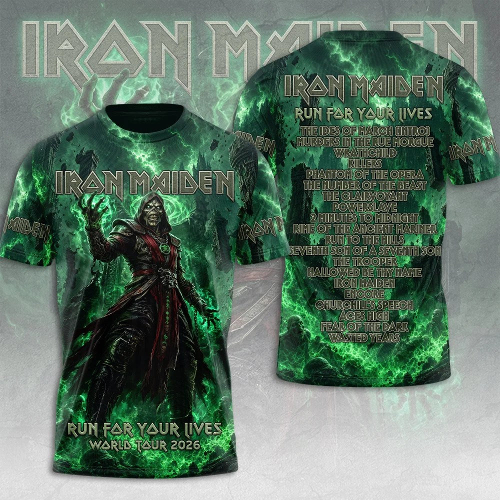 Iron Maiden 2026 World Tour 3D Apparel – TMTHU9359