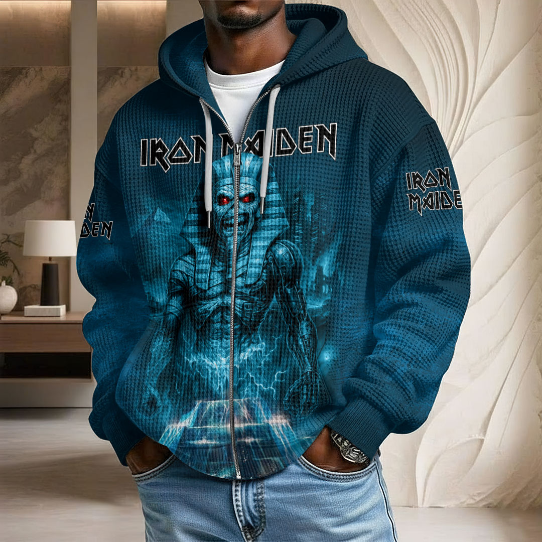 Iron Maiden 2026 World Tour 3D Unisex Waffle Hoodie – HOATT20160