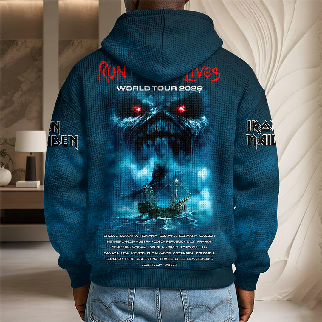 Iron Maiden 2026 World Tour 3D Unisex Waffle Hoodie – HOATT20160