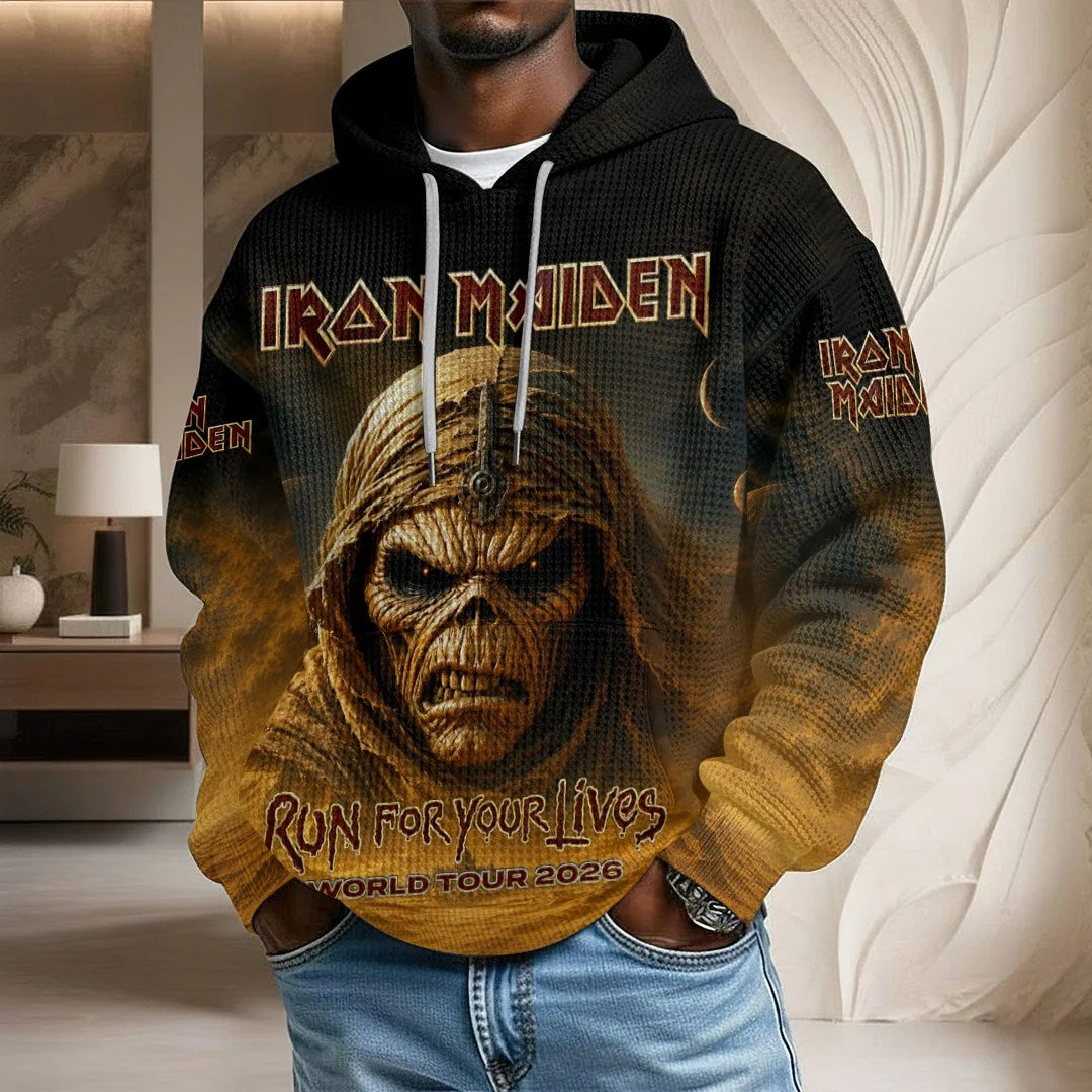 Iron Maiden 2026 World Tour 3D Unisex Waffle Hoodie – HOATT20604