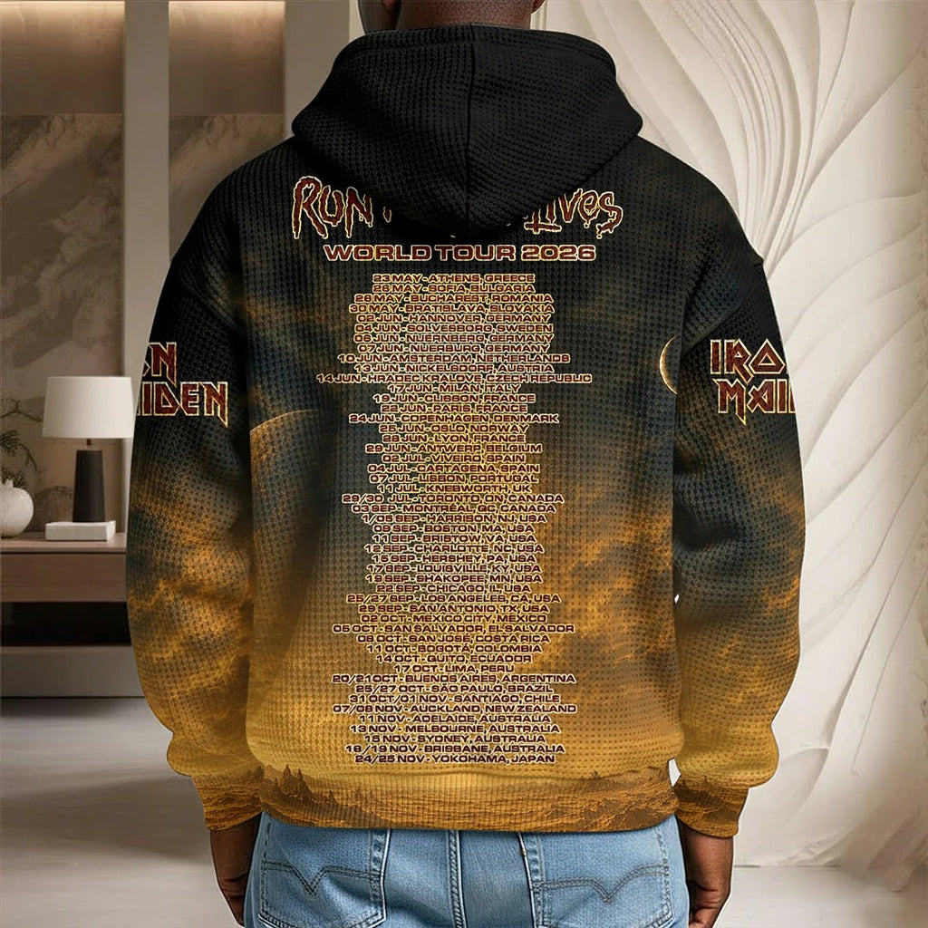 Iron Maiden 2026 World Tour 3D Unisex Waffle Hoodie – HOATT20604