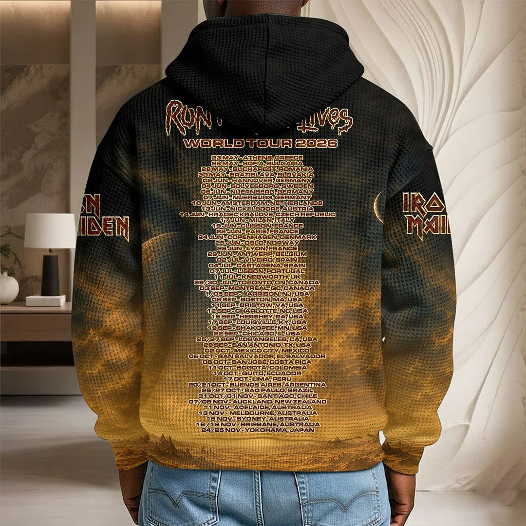 Iron Maiden 2026 World Tour 3D Unisex Waffle Hoodie – HOATT20604