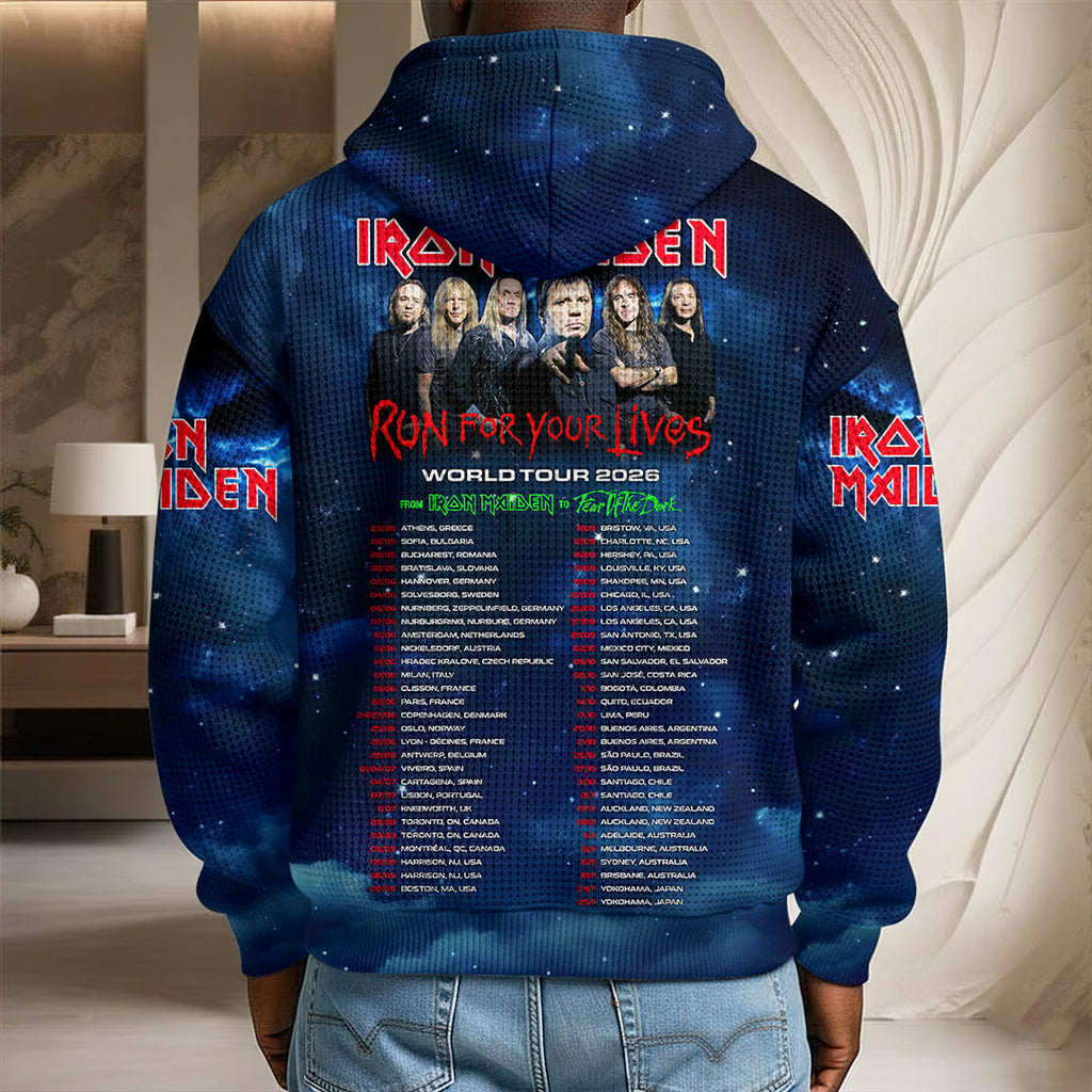 Iron Maiden 2026 World Tour 3D Unisex Waffle Hoodie – HOATT20106