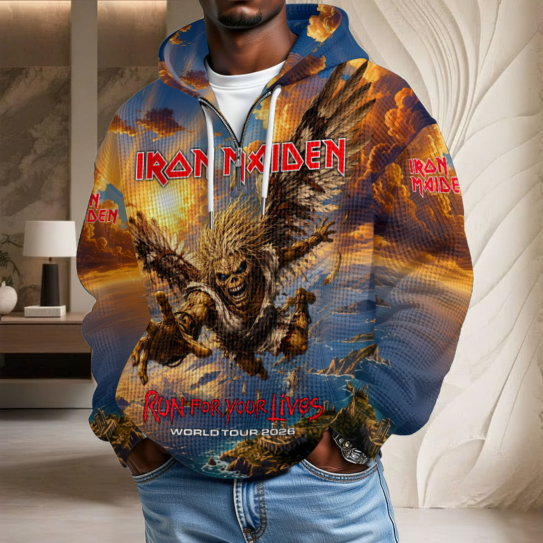Iron Maiden 2026 World Tour 3D Unisex Waffle Hoodie – HOATT20108