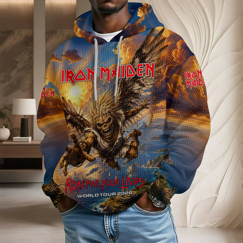 Iron Maiden 2026 World Tour 3D Unisex Waffle Hoodie – HOATT20108