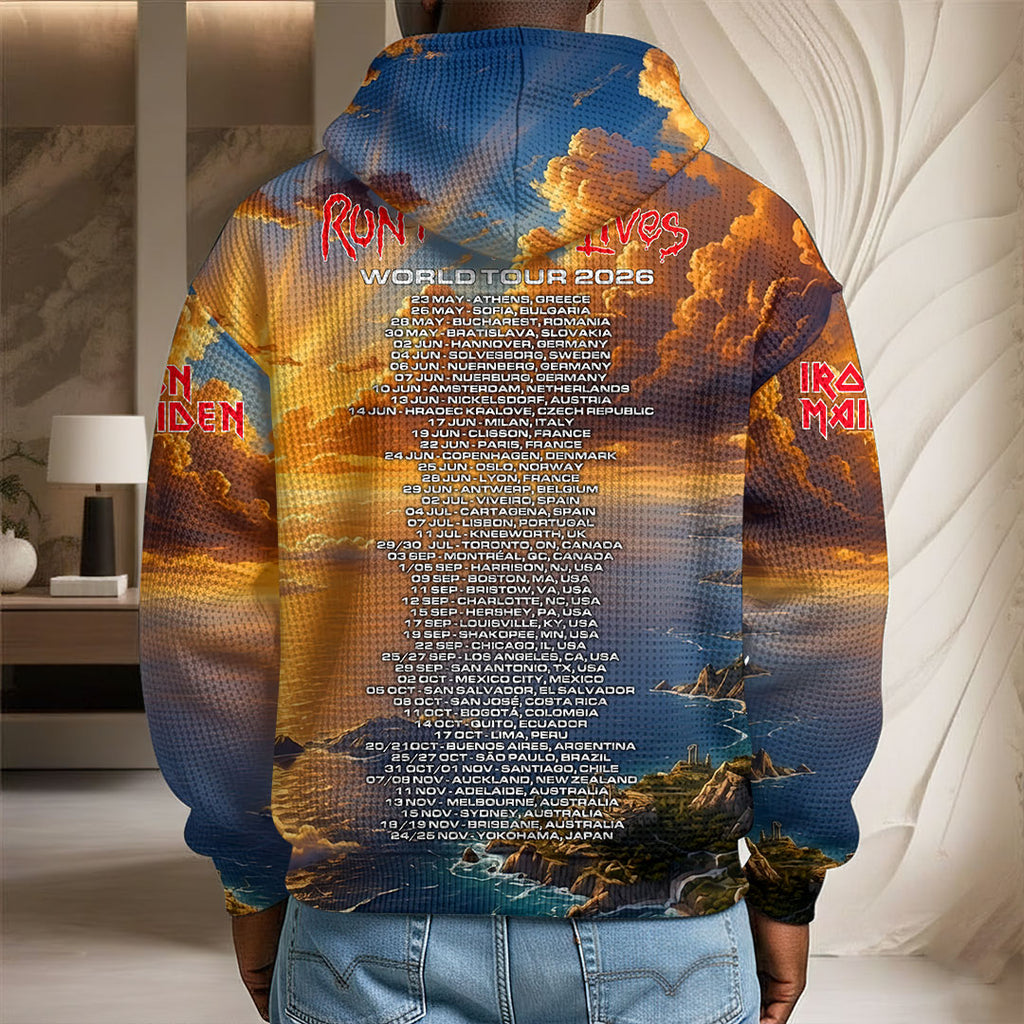 Iron Maiden 2026 World Tour 3D Unisex Waffle Hoodie – HOATT20108