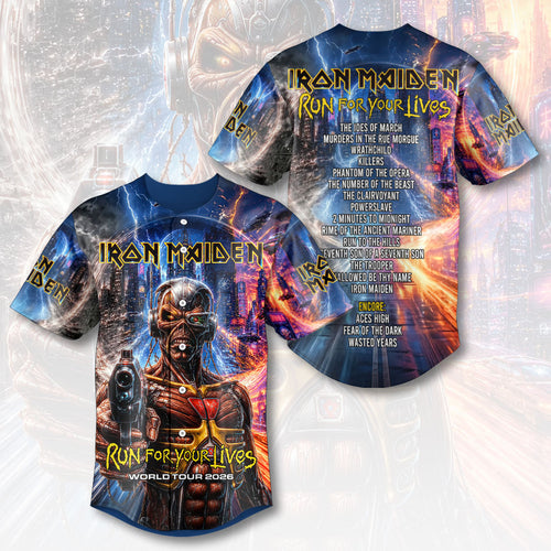 Iron Maiden 2026 World Tour Baseball Jersey – HOATT18584