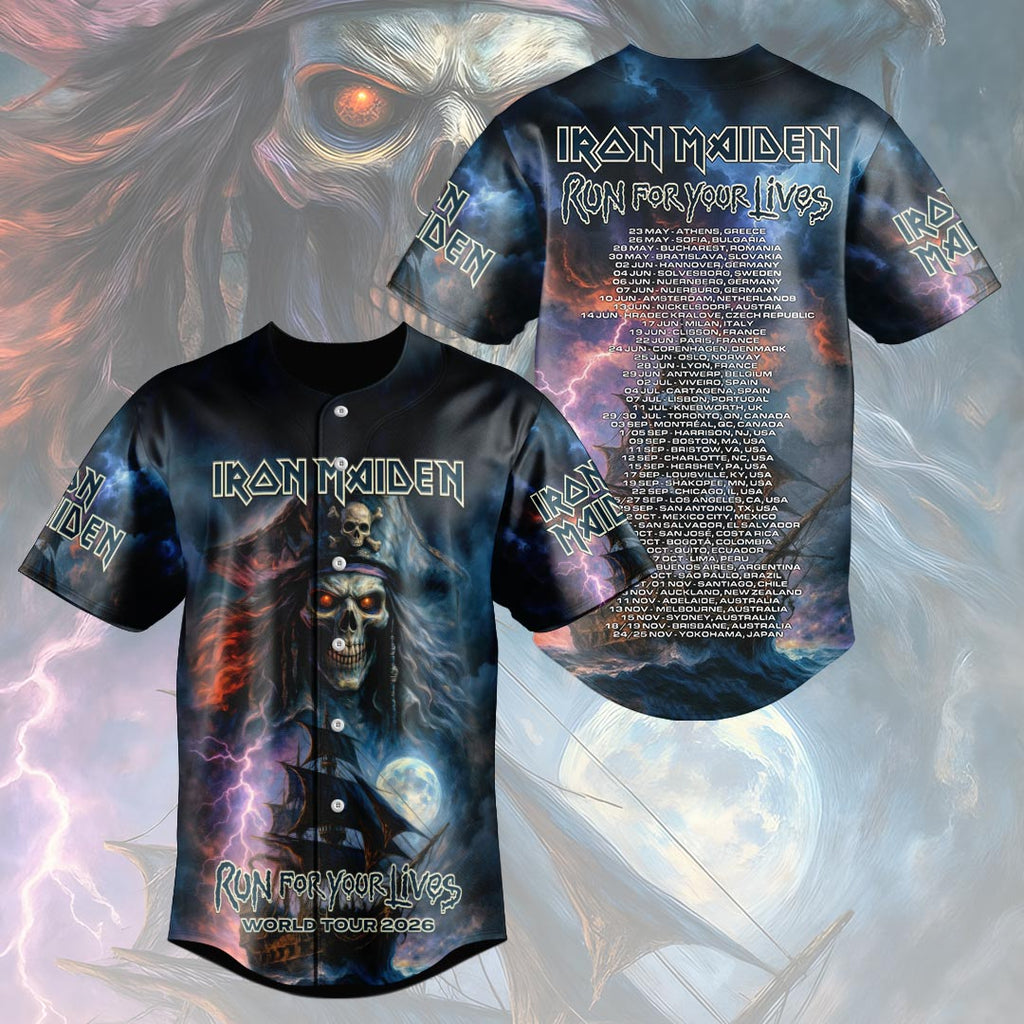 Iron Maiden 2026 World Tour Baseball Jersey – HOATT19270