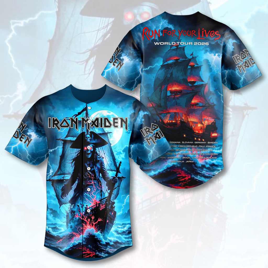 Iron Maiden 2026 World Tour Baseball Jersey – HOATT20183