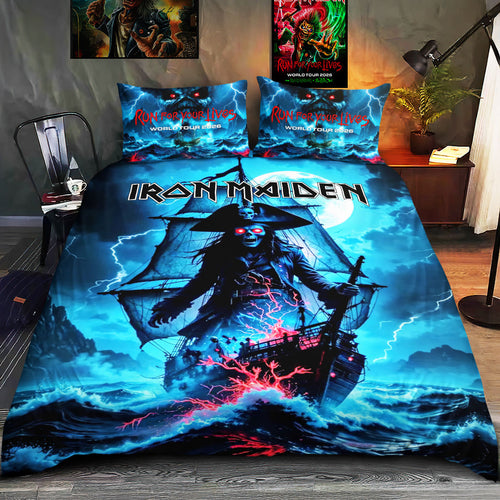 Iron Maiden 2026 World Tour 3-Piece Duvet Bedding Set – HOATT19374