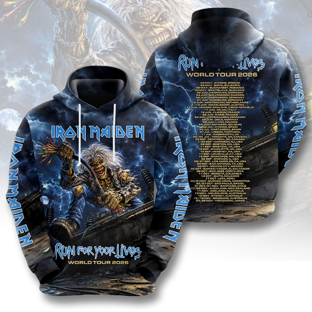 Iron Maiden 2026 World Tour 3D Apparel – HOATT18563
