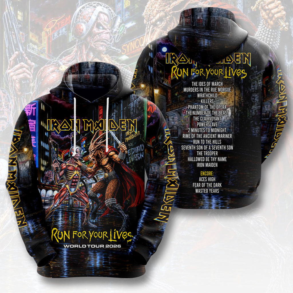 Iron Maiden 2026 World Tour 3D Apparel – HOATT18564