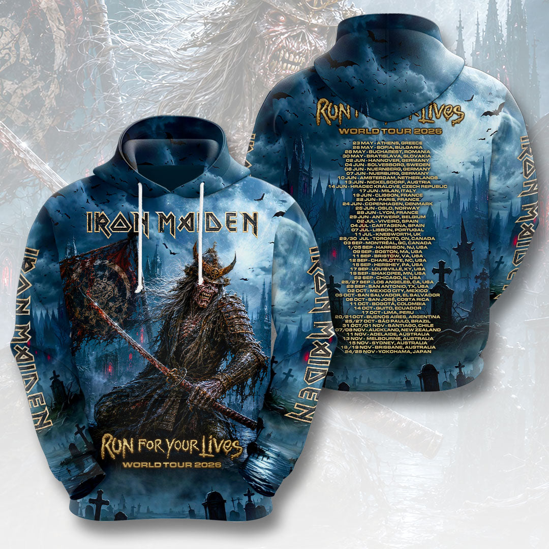 Iron Maiden 2026 World Tour 3D Apparel – HOATT19519