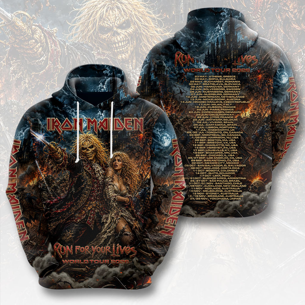 Iron Maiden 2026 World Tour 3D Apparel – HOATT20015