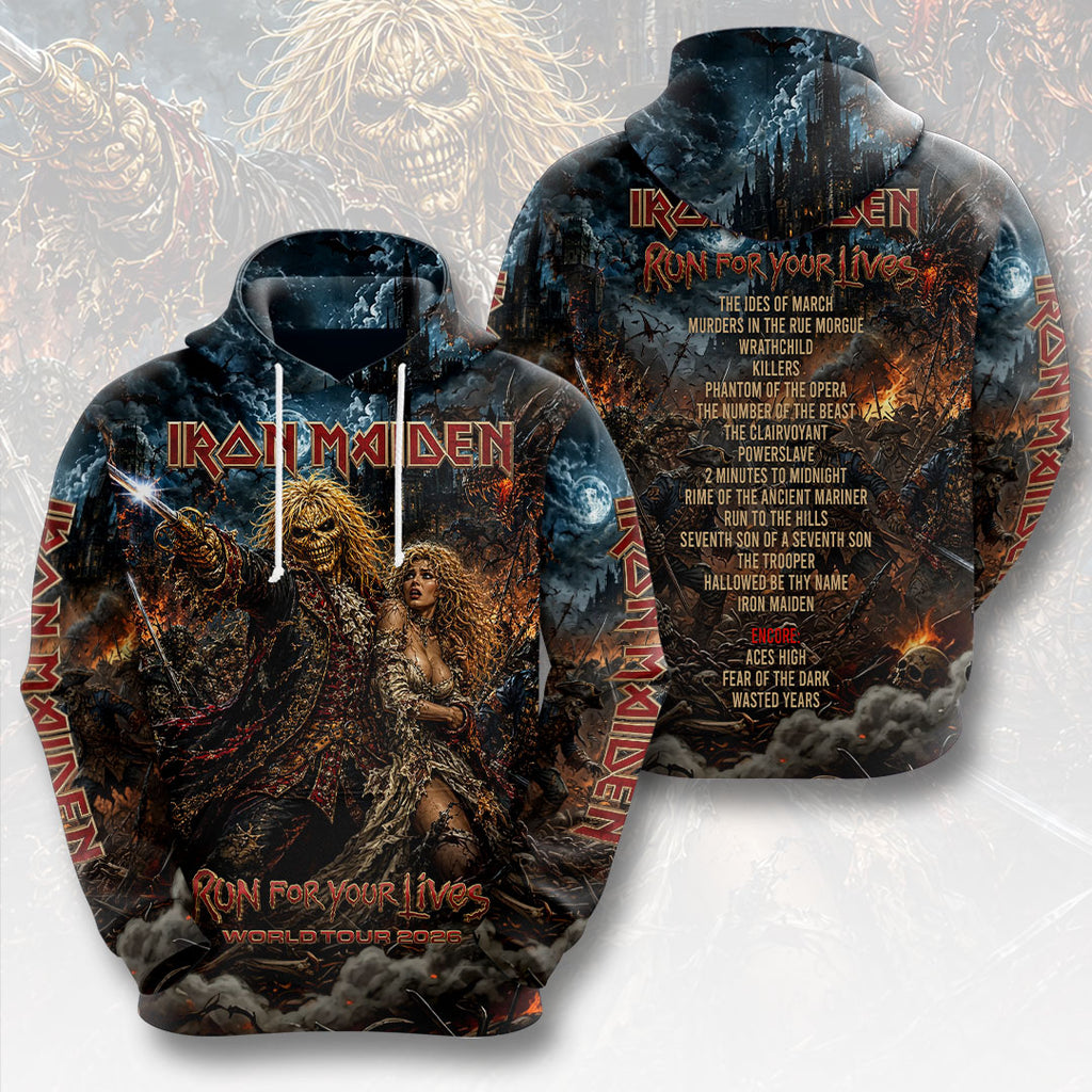 Iron Maiden 2026 World Tour 3D Apparel – HOATT20016