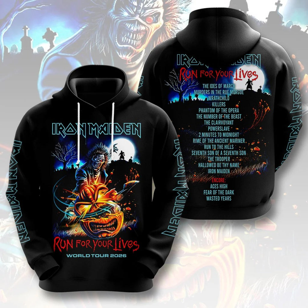Iron Maiden 2026 World Tour 3D Apparel – HOATT21589