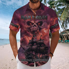 Iron Maiden 2026 World Tour Short Sleeve Button-Down Shirt – TMTHU8815