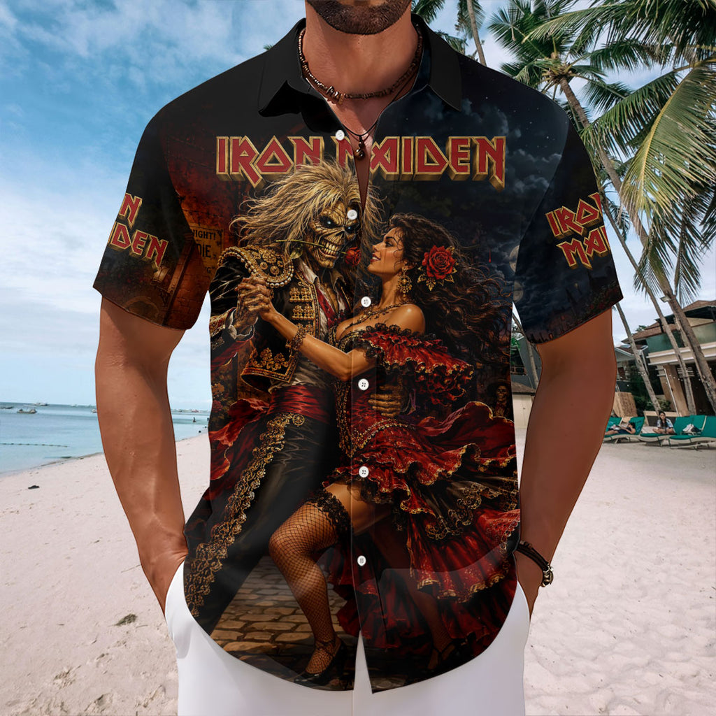Iron Maiden 2026 World Tour Short Sleeve Button-Down Shirt – HOATT19406