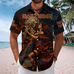 Iron Maiden 2026 World Tour Short Sleeve Button-Down Shirt – HOATT19406