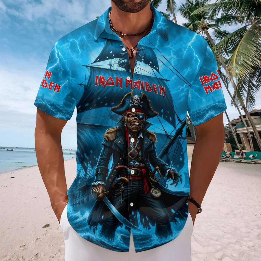 Iron Maiden 2026 World Tour Short Sleeve Button-Down Shirt – HOATT20874