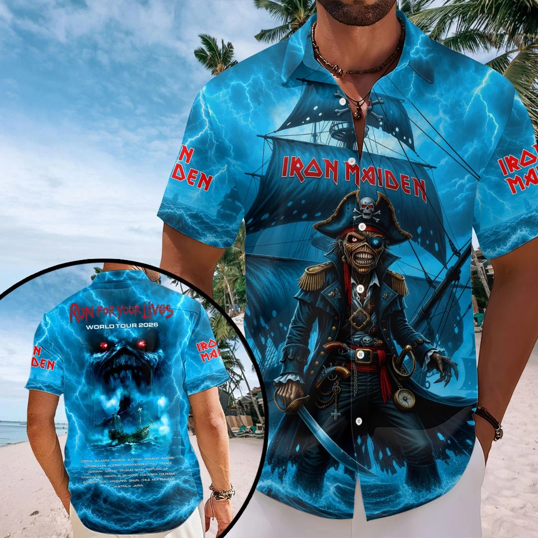 Iron Maiden 2026 World Tour Short Sleeve Button-Down Shirt – HOATT20874
